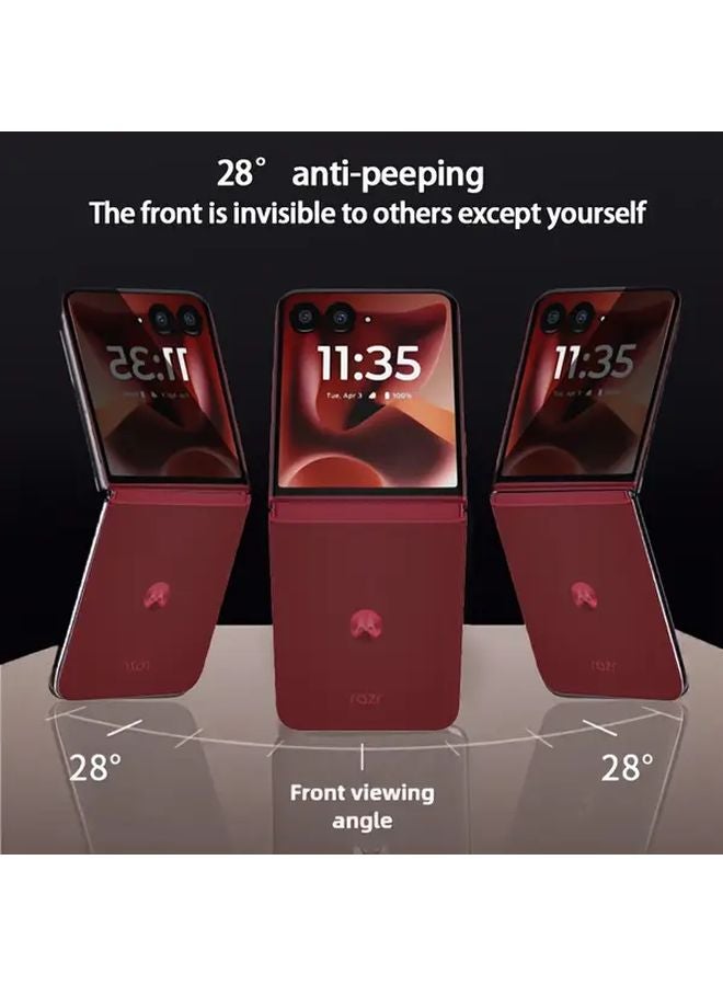 Motorola Razr 60 Ultra 180 Degree Foldable Anti Peeping Hydrogel Screen Protector 2 Pack - Image 3